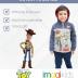 Disney Pixar Toy Story Woody Buzz Lightyear Big Boys Fleece Half Zip Hoodie 12
