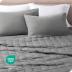 Bare Home Weighted Blanket for Adults 30lb (60" x 80") - All-Natural 100% Cotton - Premium Heavy Blanket Nontoxic Glass Beads (Light Grey, 87"x80")