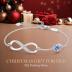 CDE Infinity Heart Symbol Charm Link Bracelet for Women 925 Sterling Silver Stainless Steel Adjustable Mother's Day Gift Anniversary Jewelry Birthday Gifts for Women Wife Girlfriend Her (Sliver-Blue, Sterling Silver)