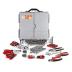 CARTMAN 205 Piece Ratchet Wrench Tool Set,1/4" & 3/8" & 1/2" Drive with SAE/Metric Sockets Kit in Plastic Toolbox