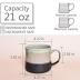 Bosmarlin Large Ceramic Coffee Mug, Big Tea Cup, 7 Colors to Choose, 21 Oz, Dishwasher and Microwave Safe, 1 PCS… (Grey)