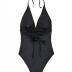 Holipick Women One Piece Swimsuits Tummy Control Bathing Suits Halter Swimwear Sexy V Neck Swim Suit