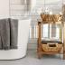 StorageWorks Hand-Woven Jumbo Storage Baskets with Wooden Handles, Water Hyacinth Wicker Baskets for Organizing, 2 Pack