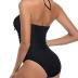 Tempt Me Women Sexy Cutout One Piece Swimsuits Tummy Control High Waisted Halter Front Tie Knot Bathing Suit