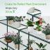 VIVOSUN 57x57x77-Inch Transparent Mini Walk-in Green House with Window and Anchor, Plant Garden Hot House 2 Tiers 8 Shelves, 4.7 x 4.7 x 6.4 FT