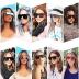 SOJOS Square Big Sunglasses Women Thick Frame Flat Top Mirrored Sunnies Shades Goggle Siamese Lens SJ2117