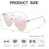 Myiaur Polarized Sunglasses for Women, Square Mirrored Trendy Shades with UV Protection Reduce Glare Sun Glasses