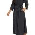 VINTATRE Women Kimono Robes Long Knit Bathrobe Lightweight Soft Knit Sleepwear V-neck Casual Ladies Loungewear Dark Gray-Large