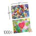 2-Pack of 1000-Piece Jigsaw Puzzles, Succulents & Rocks and Minerals | Puzzles for Adults and Kids Ages 8+, Amazon Exclusive