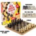 Regal Games - Reversible Wooden Board for Chess, Checkers & Tic-Tac-Toe - 24 Interlocking Wooden Checkers and 32 Standard Chess Pieces - for Age 8 to Adult for Family Fun