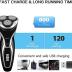 MAX-T Men Electric Razor, Rechargeable Wet & Dry Rotary Electric Shaver for Men (Black)