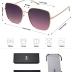 SOJOS Trendy Oversized Square Metal Frame Sunglasses for Women Men Flat Mirrored Lens UV Protection Sunglasses SJ1146