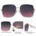 SOJOS Trendy Oversized Square Metal Frame Sunglasses for Women Men Flat Mirrored Lens UV Protection Sunglasses SJ1146