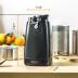 BELLA Electric Can Opener and Knife Sharpener, Multifunctional Jar and Bottle Opener with Removable Cutting Lever and Cord Storage, Stainless Steel Blade, Black