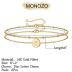 MONOZO Gold Initial Bracelets for Women, Dainty 14K Gold Filled Layered Beaded Letter Initial Bracelet Personalized 26 Alphabet Disc Monogram Charm Bracelet Jewelry Gifts for Girls