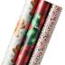 American Greetings 120 sq. ft. Vintage Christmas Wrapping Paper Bundle, Gingerbread, Ornaments, Peppermints (3 Extra Wide Rolls 40 in. x 12 ft.)