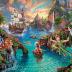 Ceaco - 4 in 1 Multipack - Thomas Kinkade - Disney Dreams Collection - Tangled, Sleeping Beauty, Peter Pan, & Mickey and Minnie - (4) 500 Piece Jigsaw Puzzles, 18 x 14