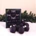 Glass Christmas Tree Ornaments - 67mm / 2.63" [8 Pieces] Designer Balls from Christmas By Krebs Seamless Hanging Holiday Decor (Velvet Ebony Black)