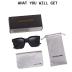 Vintage Women Oversized Sunglasses Designer Luxury Square Sun Glasses UV400 Protection Flat Lens