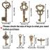 SANNIX Set of 40 Flying Keys Charms, 40PCS Dragonfly Wings 40 DIY Vintage Skeleton Key and Elastic Crystal String for Wedding Party Decorations