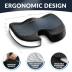 ComfiLife Gel Enhanced Seat Cushion – Office Chair Cushion – Non-Slip Gel & Memory Foam Coccyx Cushion for Tailbone Pain - Desk Chair Car Seat Cushion Driving - Sciatica & Back Pain Relief (Black)