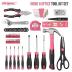 Hi-Spec 54pc Tool Set General Household Toolkit with Toolbox Storage Case, Pink Ladies Basic House DIY Tool Kit Set for Women Home Garage Office College Dormitory Use