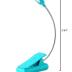 VAVOFO Clip On Book Light for Bed Kids, 7 LED Reading Light with 9-Level Warm Cool White Daylight, Eye Care Lamp with Power Indicator for Bookworms (Blue)