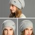 jaxmonoy Cashmere Slouchy Knit Beanie Hat for Women Winter Soft Warm Ladies Fleece Wool Knitted Skull Beanies Cap - Light Grey