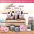 Bath Spa Gift Sets - Luxury Basket With Rose Oil & Orchid - Spa Kit Includes Wash, Bubble Bath, Lotion, Bath Salts, Body Scrub, Body Spray, Shower Puff, Bathbombs, Soap and Towel