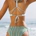 CUPSHE Women's 2 Piece Bikini Set Back Braided Straps with Reversible Bottom