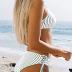 CUPSHE Women's 2 Piece Bikini Set Back Braided Straps with Reversible Bottom