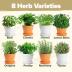 HOME GROWN Deluxe 8 Herb Garden Kit – Best Unique Mother's Day Gardening Gift for Women, Mom, Her – Kitchen Gifts for Gardeners Friend, New Home Housewarming Plant Starter
