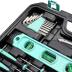 Amazon Basics Household Tool Kit With Storage Case, 142 Piece, Turquoise, 13.39 x 9.25 x 2.95 inch