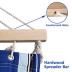 SUNCREAT Two Person Hammock with Stand Heavy Duty, Free Standing Hammocks Outdoors for 2 Person, Max 475lbs Capacity, Blue Stripes
