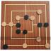 Nine Men's Morris Game - Dual Side Wooden Board with Wooden Pieces