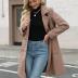 Bankeng Women Winter Wool Blend Camel Mid-Long Coat Notch Double-Breasted Lapel Jacket Outwear (Camel,M)