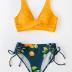 CUPSHE Women's Bikini Swimsuit Front Cross Lace Up Two Piece Bathing Suit