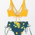 CUPSHE Women's Bikini Swimsuit Front Cross Lace Up Two Piece Bathing Suit