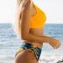CUPSHE Women's Bikini Swimsuit Front Cross Lace Up Two Piece Bathing Suit