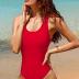 Upopby Women's One Piece Athletic Swimsuit Crisscross Sports Training Racerback Swimwear Plus Size Slimming Bathing Suit