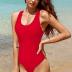 Upopby Women's One Piece Athletic Swimsuit Crisscross Sports Training Racerback Swimwear Plus Size Slimming Bathing Suit