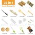 Delamu Sushi Making Kit, Upgrade 22 in 1 Sushi Maker Bazooker Roller Kit with Bamboo Mats, Chef's Knife, Triangle/Nigiri/Gunkan Sushi Rice Mold, Chopsticks, Sauce Dishes, Rice Spreader, User Guide