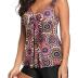 Yonique Women 2 Piece Flowy Tankini Swimsuits with Boyshorts V Neck Swim Tank Tops Bathing Suits Modest Swimwear