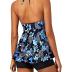 Yonique Two Piece Tankini Swimsuits for Women with Shorts Halter V Neck Bathing Suits Flowy Twist Front Swimwear