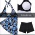 Yonique Two Piece Tankini Swimsuits for Women with Shorts Halter V Neck Bathing Suits Flowy Twist Front Swimwear