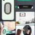 Phone Ring Holder Finger Kickstand 360°Rotation Cellphone Back Grip Foldable Cell Phone Stand for Desk Compatible with iPhone iPad Smartphones Tablets (with Universal Magnetic Car Mount)