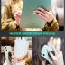 Phone Ring Holder Finger Kickstand 360°Rotation Cellphone Back Grip Foldable Cell Phone Stand for Desk Compatible with iPhone iPad Smartphones Tablets (with Universal Magnetic Car Mount)