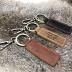 PERSONALIZED Leather KEYCHAIN, Coordinates Key Chain, 3rd Anniversary, Gift for Birthday, Keyfob, Best Gift Brown