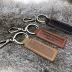 PERSONALIZED Leather KEYCHAIN, Coordinates Key Chain, 3rd Anniversary, Gift for Birthday, Keyfob, Best Gift Brown