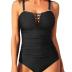 Yonique Women Plus Size One Piece Swimsuits Tummy Control Bathing Suits Vintage Swimwear